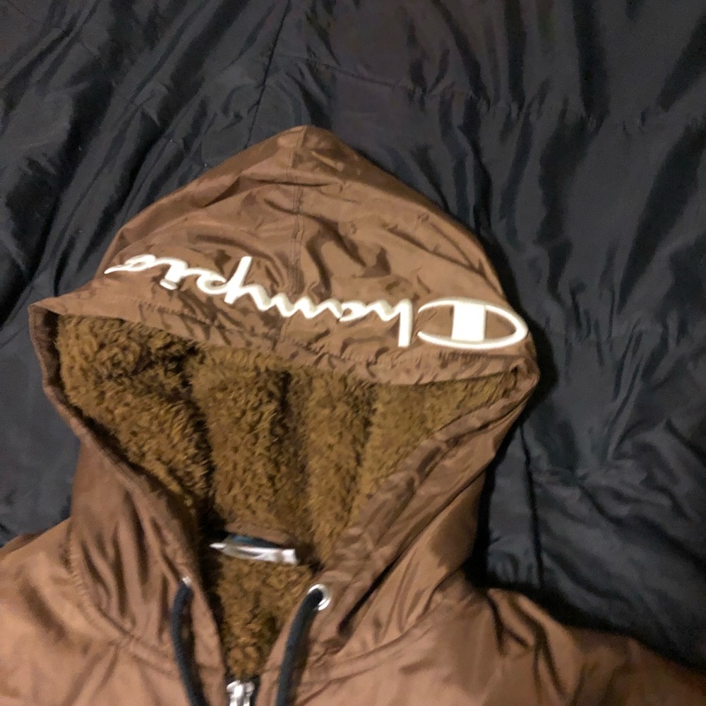 Champion Sherpa Lined Stadium Jacket Gold Size XL Retail $200 AF Tax New WO Tags - Picture 7 of 7